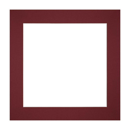 Passe-Partout Photo Frame Size 20x20 cm - Photo Size 15x15 cm - Wine Red