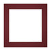 Passe-Partout Photo Frame Size 20x20 cm - Photo Size 15x15 cm - Wine Red