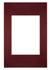 Passe-Partout Photo Frame Size 20x30 cm - Photo Size 13x18 cm - Wine Red