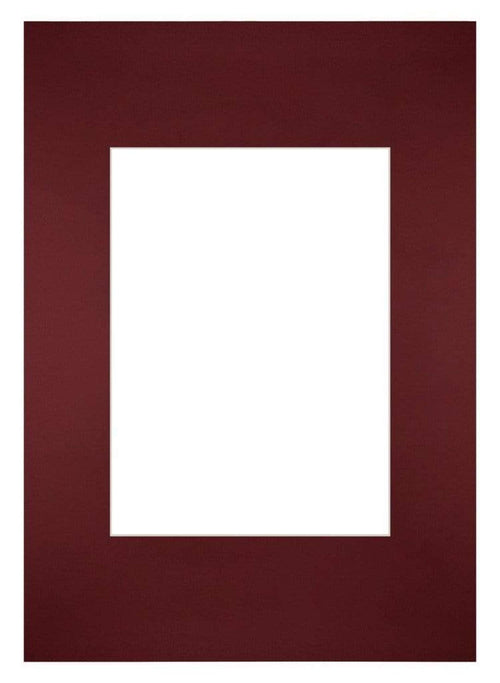 Passe-Partout Photo Frame Size 21x29,7 cm A4 - Photo Size 13x18 cm - Wine Red