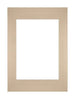 Passe-Partout Photo Frame Size 21x29,7 cm A4 - Photo Size 14,8x21 cm - Beige