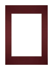 Passe-Partout Photo Frame Size 21x29,7 cm A4 - Photo Size 14,8x21 cm - Wine Red
