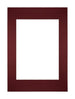 Passe-Partout Photo Frame Size 21x29,7 cm A4 - Photo Size 14,8x21 cm - Wine Red