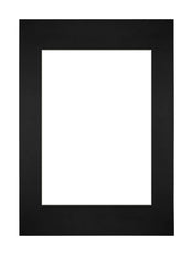 Passe-Partout Photo Frame Size 21x29,7 cm A4 - Photo Size 14,8x21 cm - Black