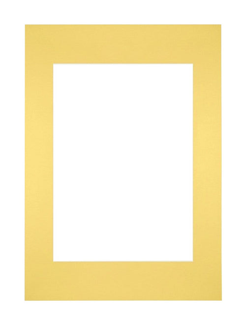 Passe-Partout Photo Frame Size 21x29,7 cm A4 - Photo Size 14,8x21 cm - Yellow