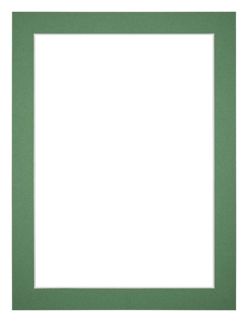 Passe-Partout Photo Frame Size 36x48 cm - Photo Size 30x40 cm - Green Forest