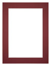 Passe-Partout Photo Frame Size 48x68 cm - Photo Size 40x50 cm - Wine Red