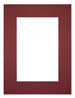 Passe-Partout Photo Frame Size 45x60 cm - Photo Size 30x45 cm - Wine Red