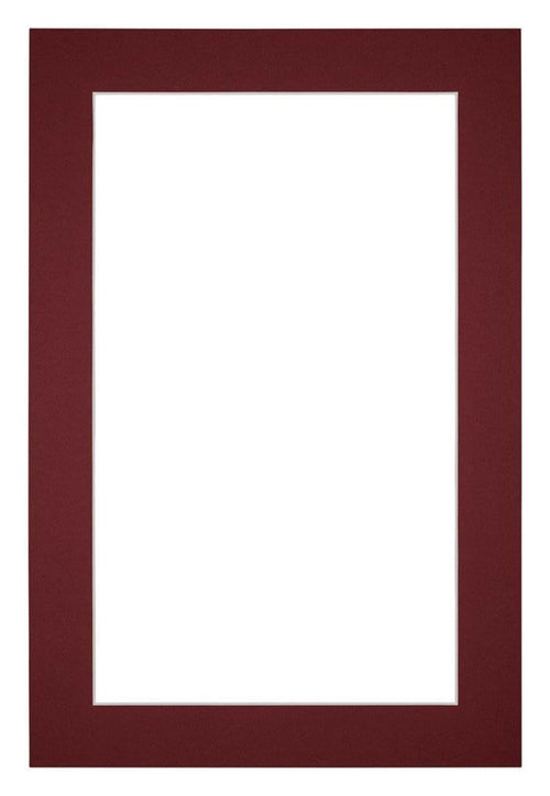 Passe-Partout Photo Frame Size 20x30 cm - Photo Size 15x20 cm - Wine Red