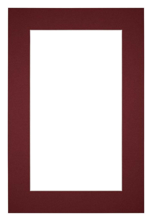 Passe-Partout Photo Frame Size 40x60 cm - Photo Size 30x50 cm - Wine Red