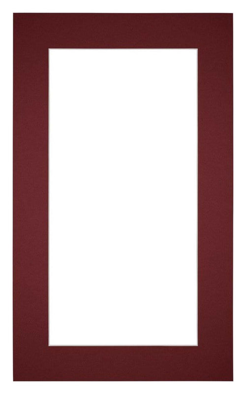 Passe-Partout Photo Frame Size 30x50 cm - Photo Size 20x40 cm - Wine Red