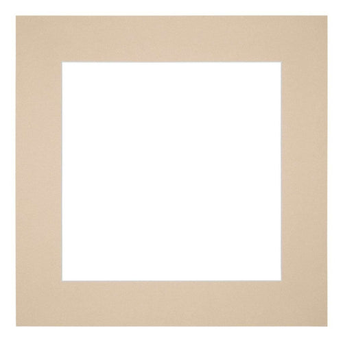 Passe-Partout Photo Frame Size 40x40 cm - Photo Size 20x20 cm - Beige