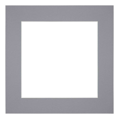 Passe-Partout Photo Frame Size 40x40 cm - Photo Size 20x20 cm - Gray