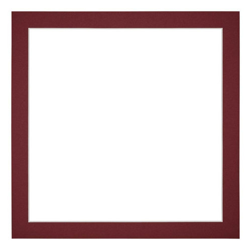 Passe-Partout Photo Frame Size 45x45 cm - Photo Size 40x40 cm - Wine Red