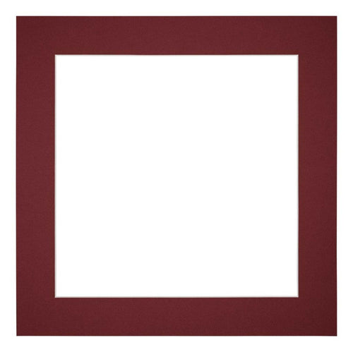 Passe-Partout Photo Frame Size 30x30 cm - Photo Size 20x20 cm - Wine Red