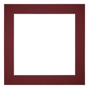 Passe-Partout Photo Frame Size 20x20 cm - Photo Size 10x10 cm - Wine Red