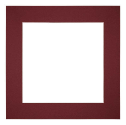 Passe-Partout Photo Frame Size 30x30 cm - Photo Size 15x15 cm - Wine Red