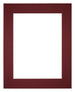 Passe-Partout Photo Frame Size 25x30 cm - Photo Size 13x18 cm - Wine Red