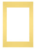 Passe-Partout Photo Frame Size 40x60 cm - Photo Size 30x45 cm - Yellow