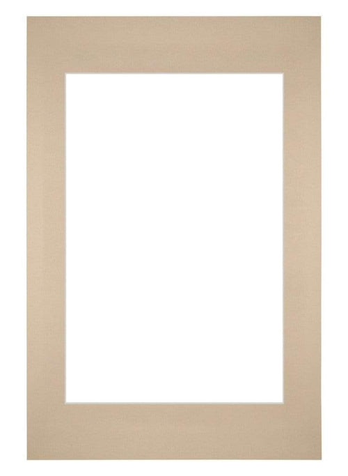 Passe-Partout Photo Frame Size 40x60 cm - Photo Size 30x45 cm - Beige