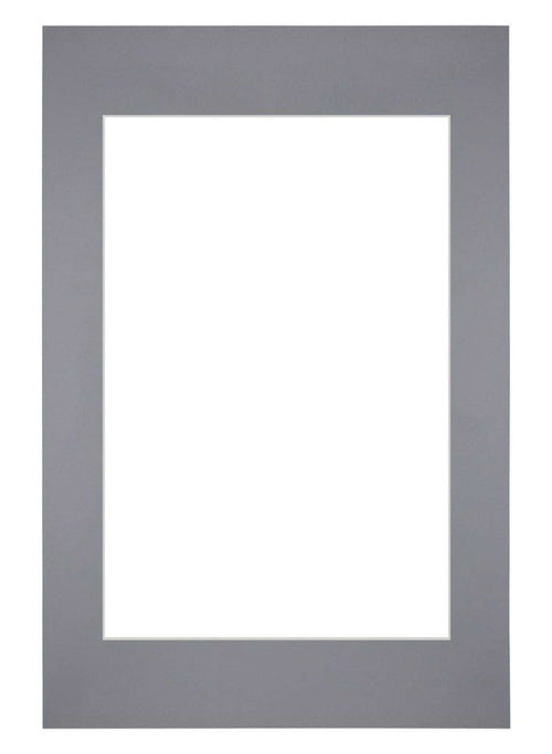 Passe-Partout Photo Frame Size 40x60 cm - Photo Size 30x45 cm - Gray