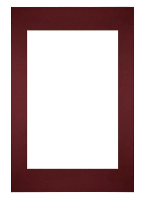 Passe-Partout Photo Frame Size 40x60 cm - Photo Size 30x45 cm - Wine Red