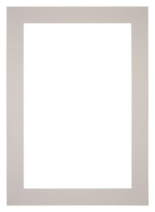 Passe-Partout Photo Frame Size 21x29,7 cm A4 - Photo Size 10,5x14,8 cm - Gray Granite