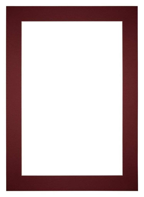 Passe-Partout Photo Frame Size 20x28 cm - Photo Size 9x13 cm - Wine Red