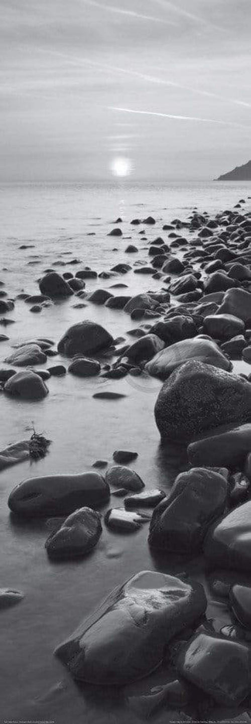 Adam Burton Bossington Beach at sunrise Art Print 33x95cm | Yourdecoration.co.uk