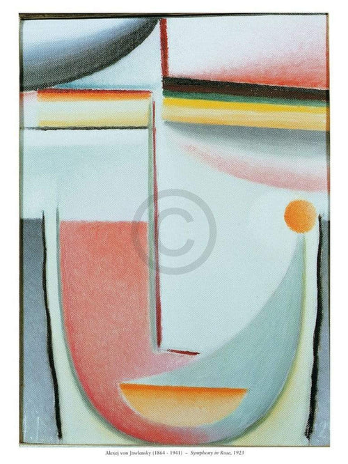 Alexej Jawlensky Symphony in Rose Art Print 60x80cm | Yourdecoration.co.uk