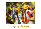 August Macke Ragazze sotto gli alberi Art Print 70x50cm | Yourdecoration.co.uk