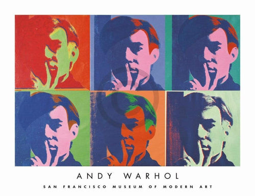 Andy Warhol A Set of Six Self Portraits Art Print 86x66cm | Yourdecoration.co.uk