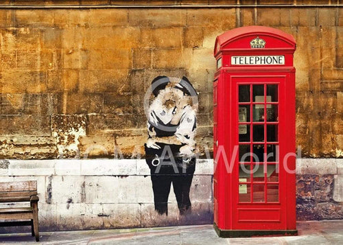 Edition Street Red Telephone Box Art Print 50x70cm | Yourdecoration.co.uk