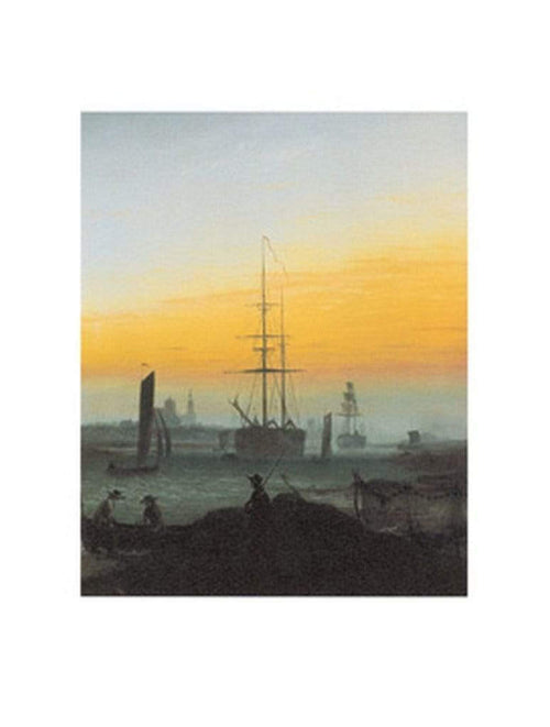 Caspar David Friedrich Der Greifswalder Hafen Art Print 70x90cm | Yourdecoration.co.uk