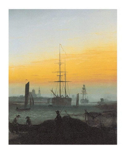 Caspar David Friedrich Der Greifswalder Hafen Art Print 30x40cm | Yourdecoration.co.uk