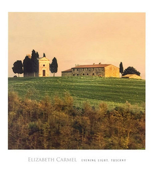 Elisabeth Carmel Evening Light, Tuscany Art Print 45x50cm | Yourdecoration.co.uk