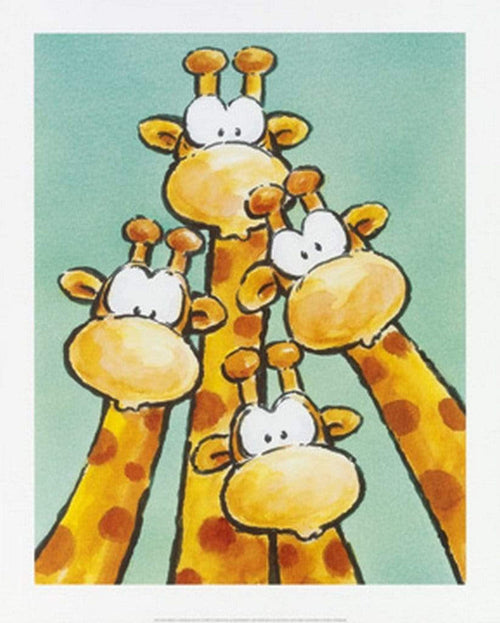 Jean Paul Courtsey Funny Friends II Art Print 40x50cm | Yourdecoration.co.uk