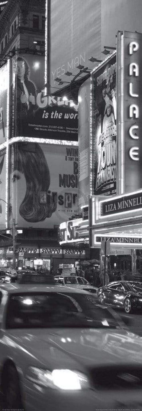 Alan Copson Times Sqare at night, New York Art Print 33x95cm | Yourdecoration.co.uk