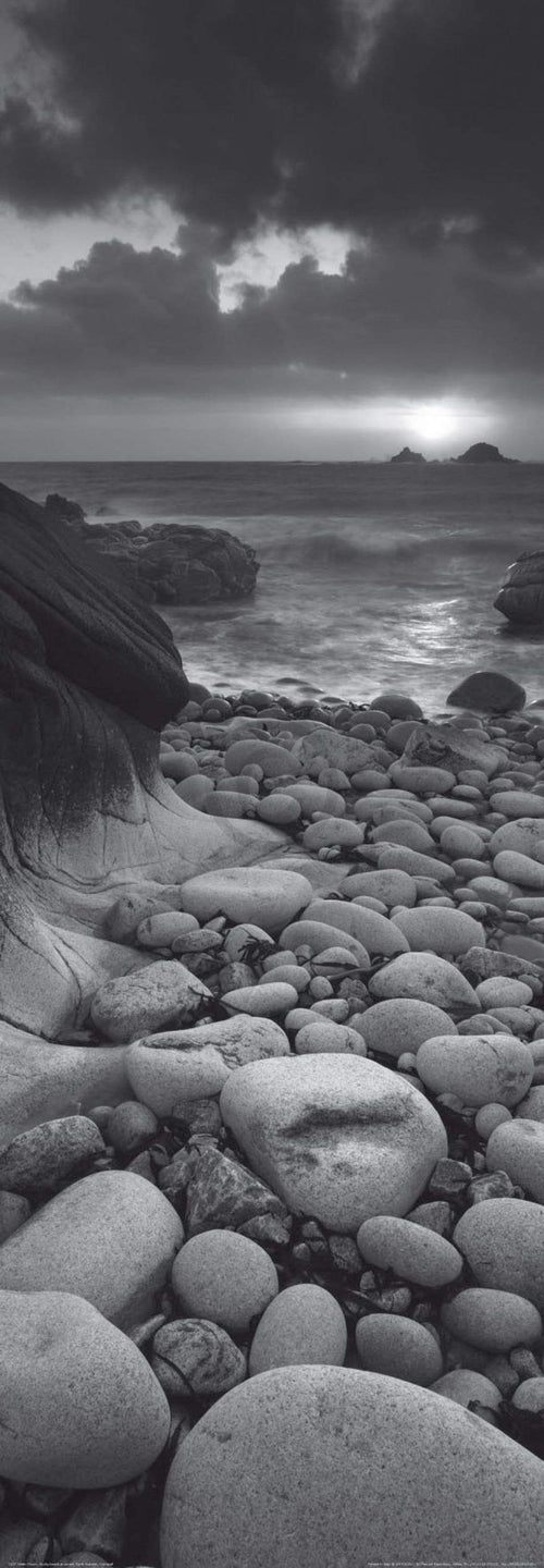 Helen Dixon Rocky beach at sunset Art Print 33x95cm | Yourdecoration.co.uk