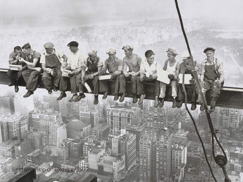 Charles Ebbets Eating above Manhattan Art Print 80x60cm | Yourdecoration.co.uk