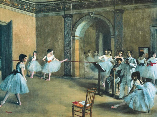 Edgar Degas The Dance Foyer at the Opera Art Print 80x60cm | Yourdecoration.co.uk