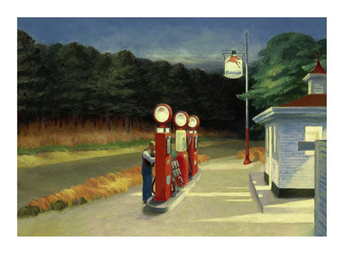 PGM Edward Hopper Gas Art Print 40x30cm | Yourdecoration.co.uk