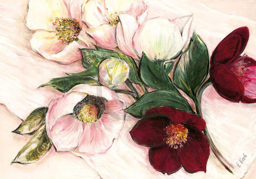 Elisabeth Krobs Elegant Anemones Art Print 100x70cm | Yourdecoration.co.uk