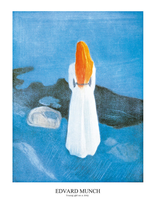 Edvard Munch Young girl on a Jetty Art Print 60x80cm | Yourdecoration.co.uk