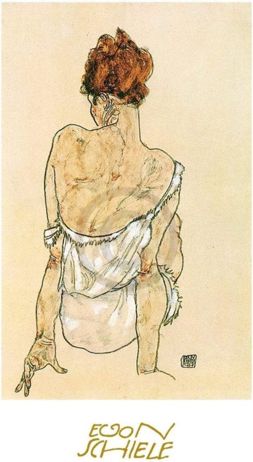 Egon Schiele Sitzende Frau Art Print 50x70cm | Yourdecoration.co.uk