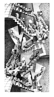 M. C. Escher Treppenhaus Art Print 45x79cm | Yourdecoration.co.uk
