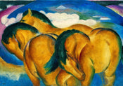 Franz Marc Die kleinen gelben Pferde Art Print 100x70cm | Yourdecoration.co.uk