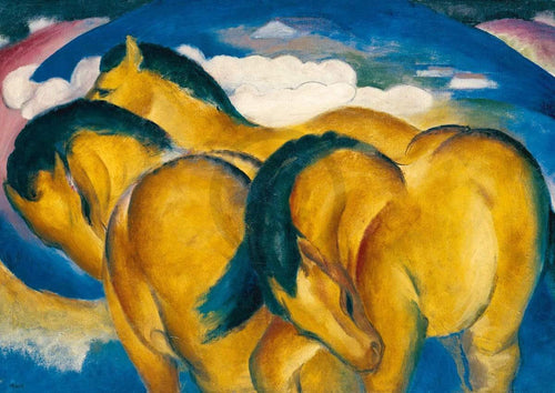 Franz Marc Die kleinen gelben Pferde Art Print 29.7x21cm | Yourdecoration.co.uk