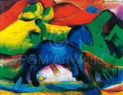 Franz Marc Blaues Pferdchen Art Print 80x60cm | Yourdecoration.co.uk