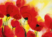 Heidi Reil Roter Mohn Toskana Art Print 100x70cm | Yourdecoration.co.uk